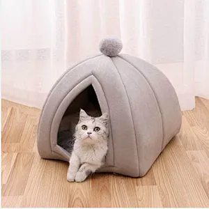 Felt Soft Pet Cat Cave Bed Wholesale For Kitten and Small Dog