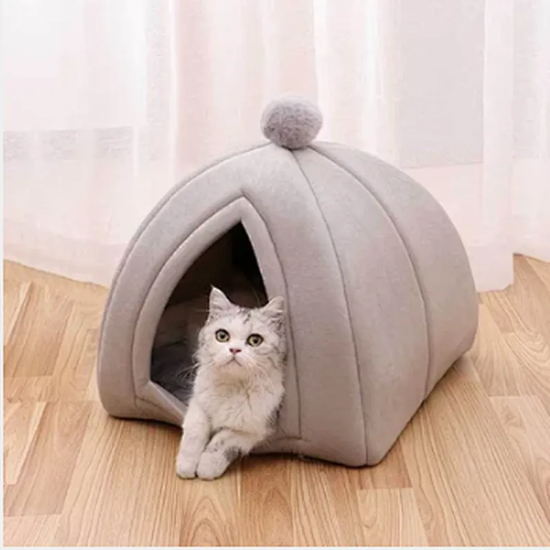 Felt Soft Pet Cat Cave Bed Wholesale For Kitten and Small Dog