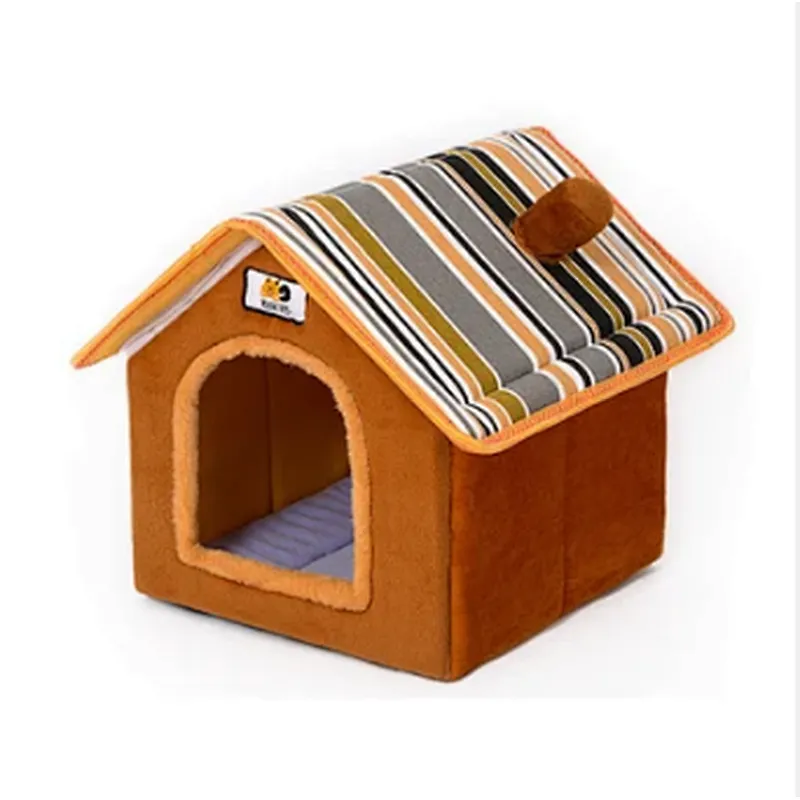 Wholesale soft dog house indoor portable winter warm foldable memory foam pet house for dog