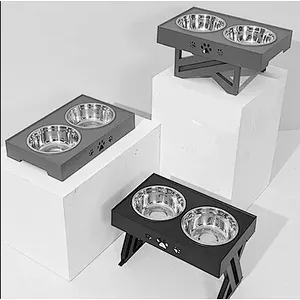 Stainless Steel Dog Bowl With Stand