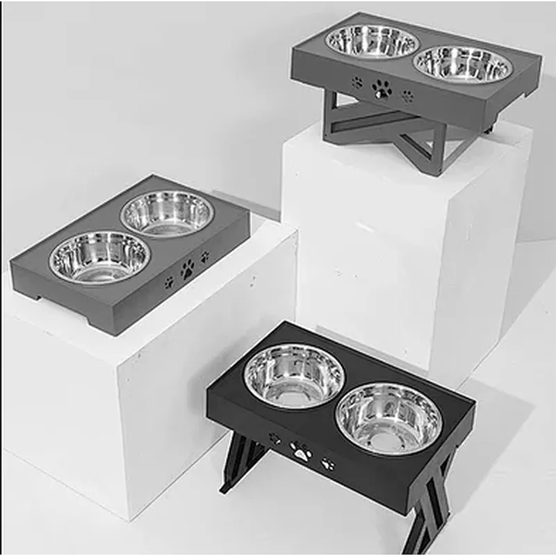 Stainless Steel Dog Bowl With Stand