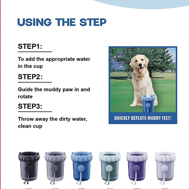 Portable pet foot cup