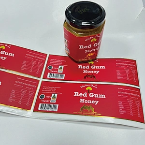 Custom Private Honey Labels Honey Bottle Adhesive Stickers Labels with gold foil stamping