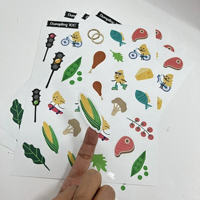 Custom Sticker Kiss Cut Sheet Glossy Matte Kiss Cut Adhesive Vinyl Waterproof A4 A5 Sticker Sheets Printing