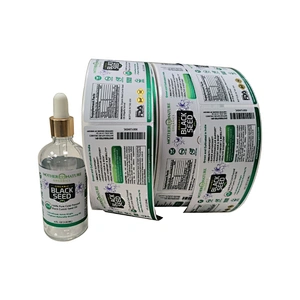 Custom Adhesive Printed Label Cosmetic Glass Bottle Labels Sticker Printing