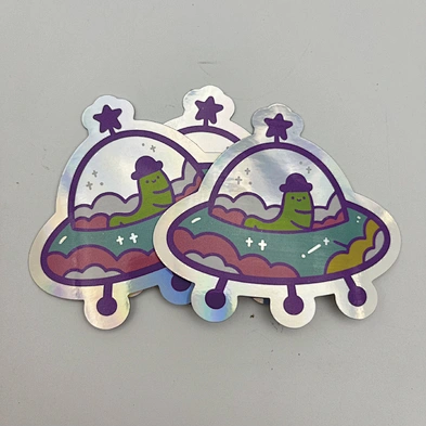 Customized Logo Made Label Holographic Sticker Rainbow Effect Custom Hologram Sticker
