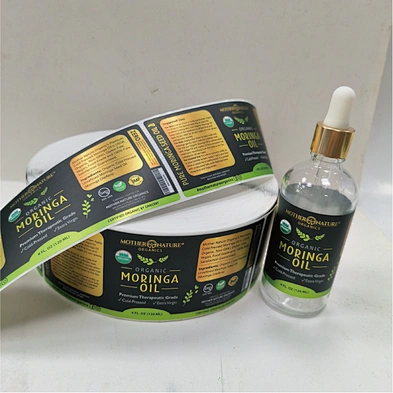 Custom Adhesive Printed Label Cosmetic Glass Bottle Labels Sticker Printing