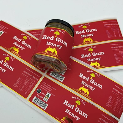 Custom Private Honey Labels Honey Bottle Adhesive Stickers Labels with gold foil stamping