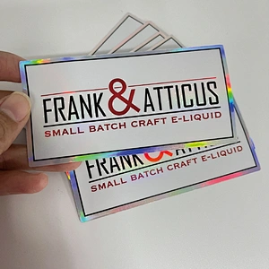 High Quality Permanent Vinyl Holographic Logo Stickers Decorative Custom Printed Laser Die Cut Sticker