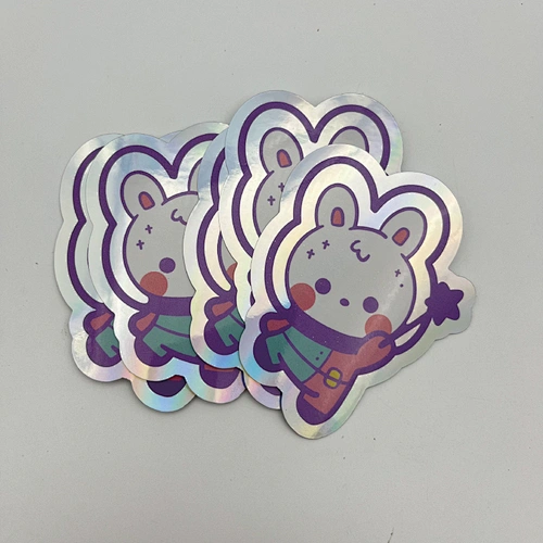 Customized Logo Made Label Holographic Sticker Rainbow Effect Custom Hologram Sticker