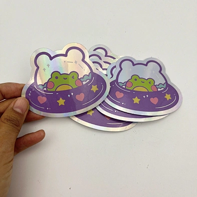 Customized Logo Made Label Holographic Sticker Rainbow Effect Custom Hologram Sticker