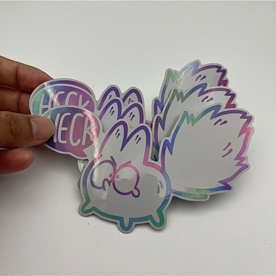 Custom Made Decorative Die cut Vinyl Hologram Label Cute Holographic Stickers for Kids