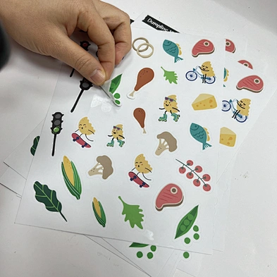 Custom Sticker Kiss Cut Sheet Glossy Matte Kiss Cut Adhesive Vinyl Waterproof A4 A5 Sticker Sheets Printing
