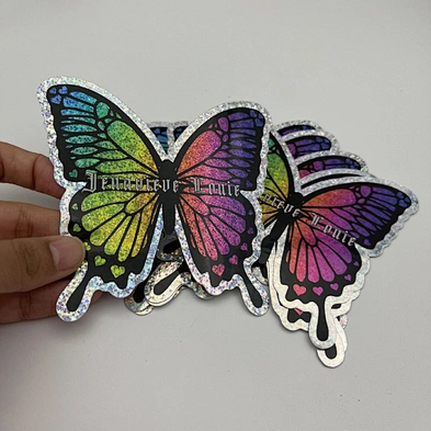 Custom Adhesive Print Company Logo Waterproof Vinyl PVC Die Cut Hologram Stickers Label