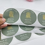 Logo Sticker with Gold Foil
