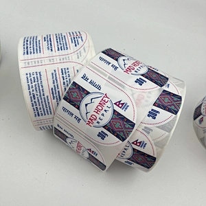 Design printing vinyl die cut label in roll bottle label sticker printing for food package