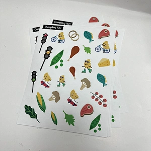 Custom Sticker Kiss Cut Sheet Glossy Matte Kiss Cut Adhesive Vinyl Waterproof A4 A5 Sticker Sheets Printing