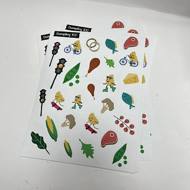 Custom Sticker Kiss Cut Sheet Glossy Matte Kiss Cut Adhesive Vinyl Waterproof A4 A5 Sticker Sheets Printing