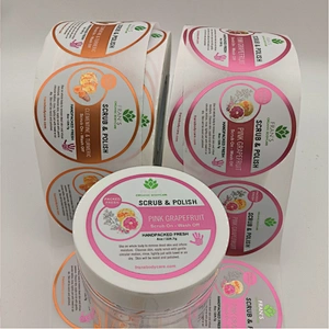 Custom cosmetics bottle labels, printed roll jars packaging stickers for cosmetic products