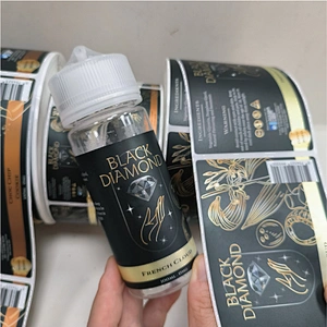 Custom Adhesive Printed Label Vape Bottel Plastics Metal Packaging Sticker Waterproof Labels