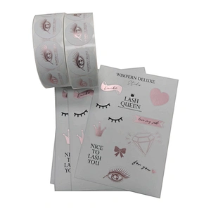 Kiss Cut Sticker Sheets with Rose Gold Foil