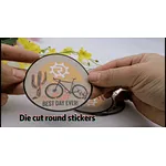 UV and waterproof round sticker