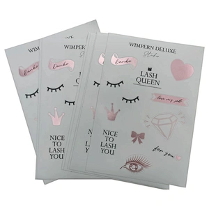 Kiss Cut Sticker Sheets with Rose Gold Foil
