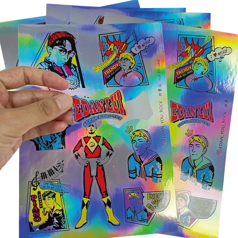 holographic die cut stickers,custom hologram sticker sheet,glitter stickers custom,custom holographic stickers,custom hologram sticker