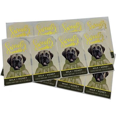 Custom Cream Textured Paper Label