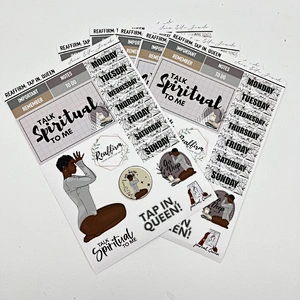 Custom kiss cut planner sticker sheet