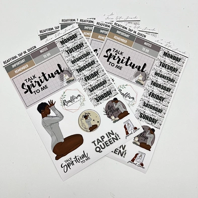 Custom kiss cut planner sticker sheet