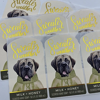 Custom Cream Textured Paper Label