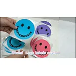 Embossed round labels