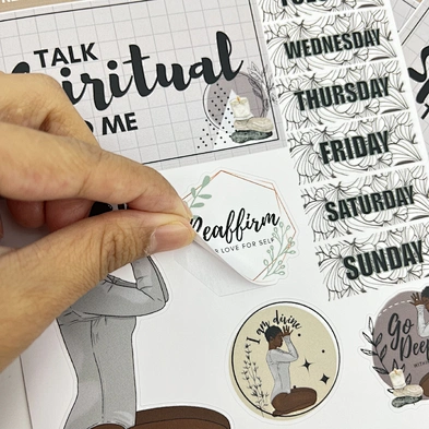 Custom kiss cut planner sticker sheet