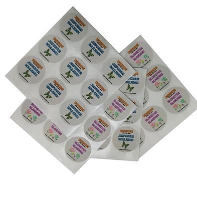 Custom Printing Waterproof Food Label Sticker in Sheet