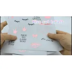 Rose gold foil Kiss cut stickers