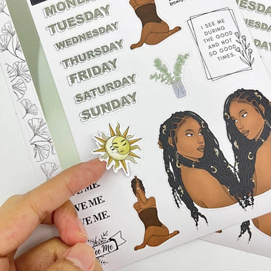 Custom kiss cut planner sticker sheet