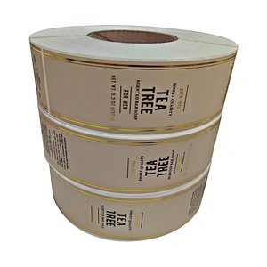 Custom Gold Silver Stamping Private Skincare Label Packaging Cosmetics Essential Oil Label