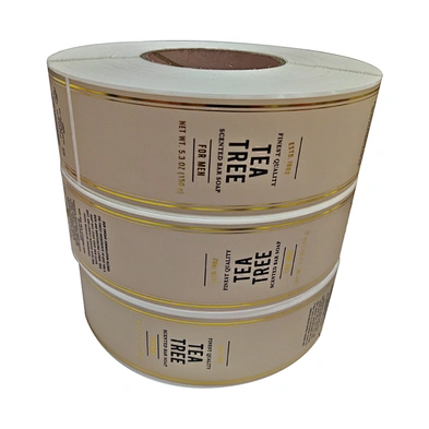 Custom Gold Silver Stamping Private Skincare Label Packaging Cosmetics Essential Oil Label