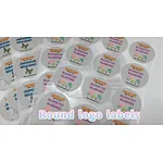 Round logo adhesive stickers