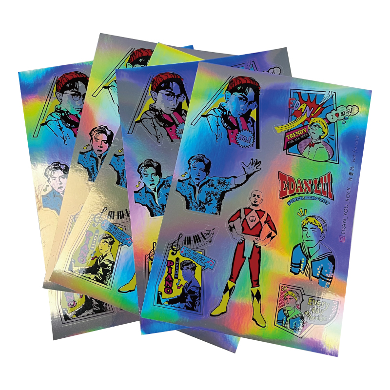 Custom Hologram Kiss Cut Sticker Sheets