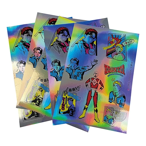 Custom Hologram Kiss Cut Sticker Sheets