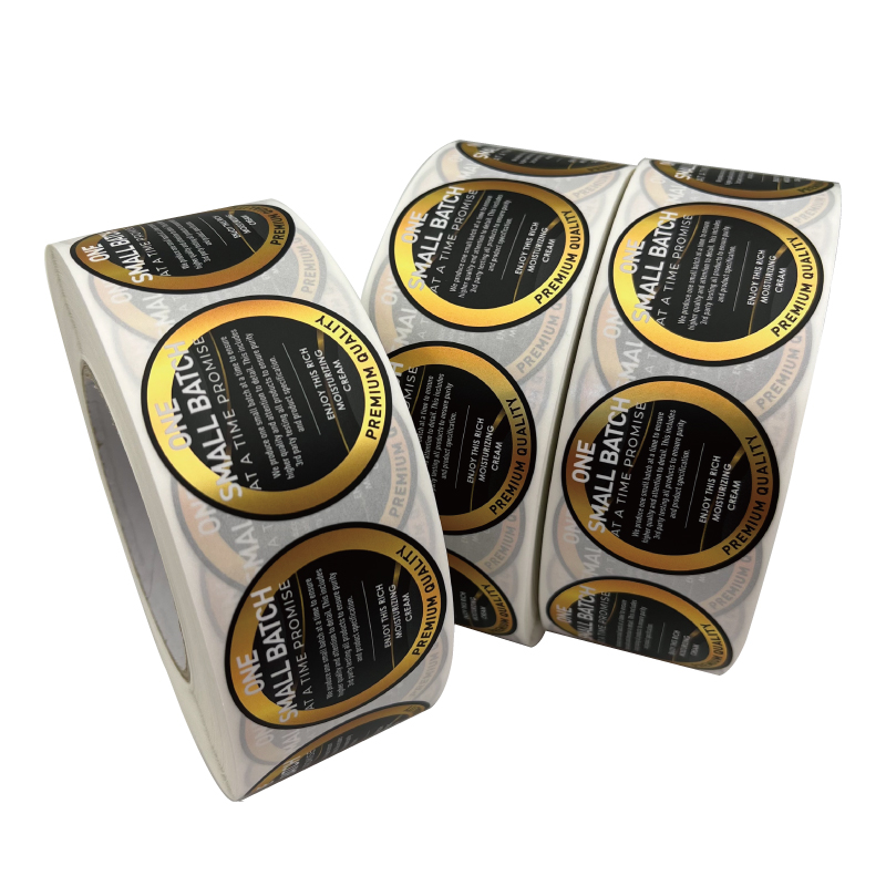 Custom Printing Metallic Foil Shiny Label for Cosmetic Package