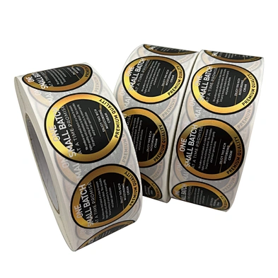Custom Printing Metallic Foil Shiny Label for Cosmetic Package