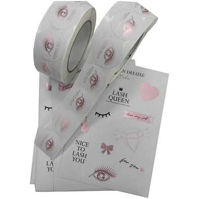Kiss Cut Sticker Sheets with Rose Gold Foil