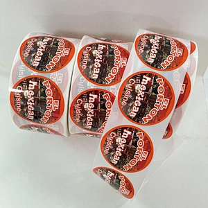 Custom Package Logo Sticker For Food