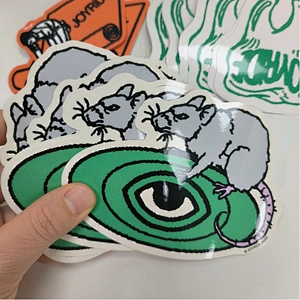 Waterproof Die cut self adhesive sticker permanent kids cartoon label vinyl sticker