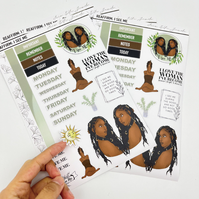Custom kiss cut planner sticker sheet
