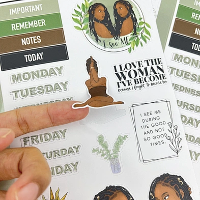 Custom kiss cut planner sticker sheet
