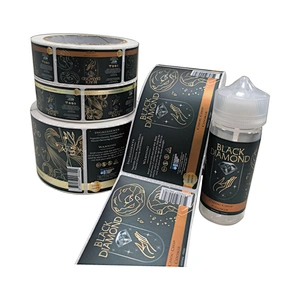 Custom Adhesive Printed Label Vape Bottel Plastics Metal Packaging Sticker Waterproof Labels